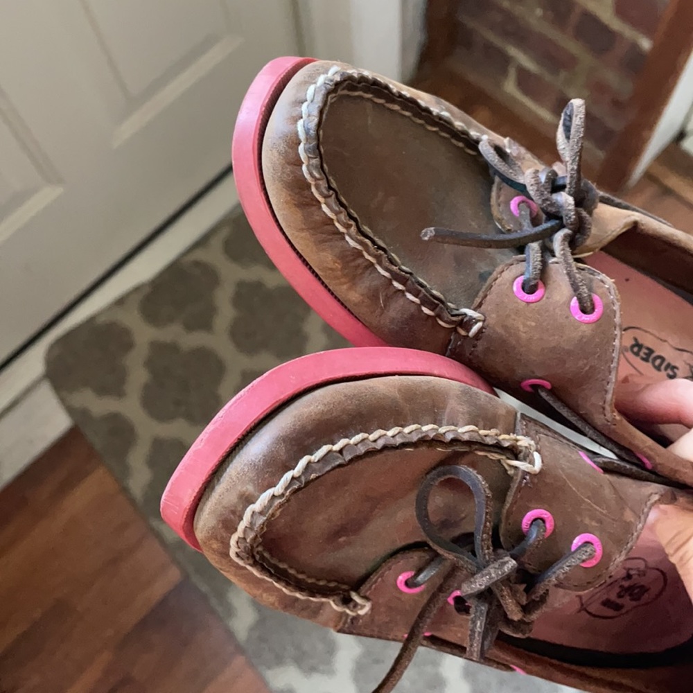 Sperry top-siders brown pink 7 - Picture 7 of 8